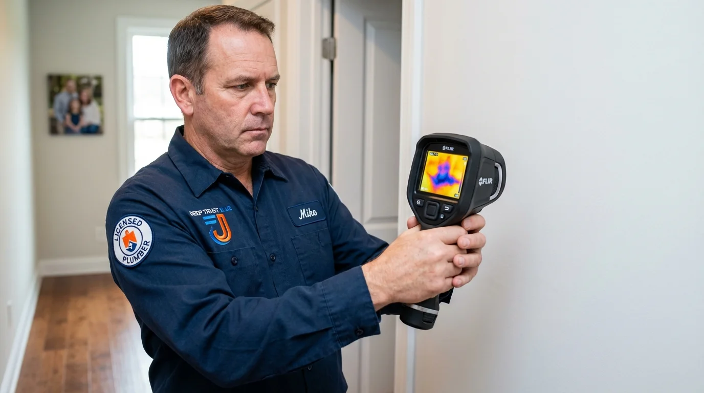 Thermal imaging leak detection by Johns Plumbing LLC in Haubstadt